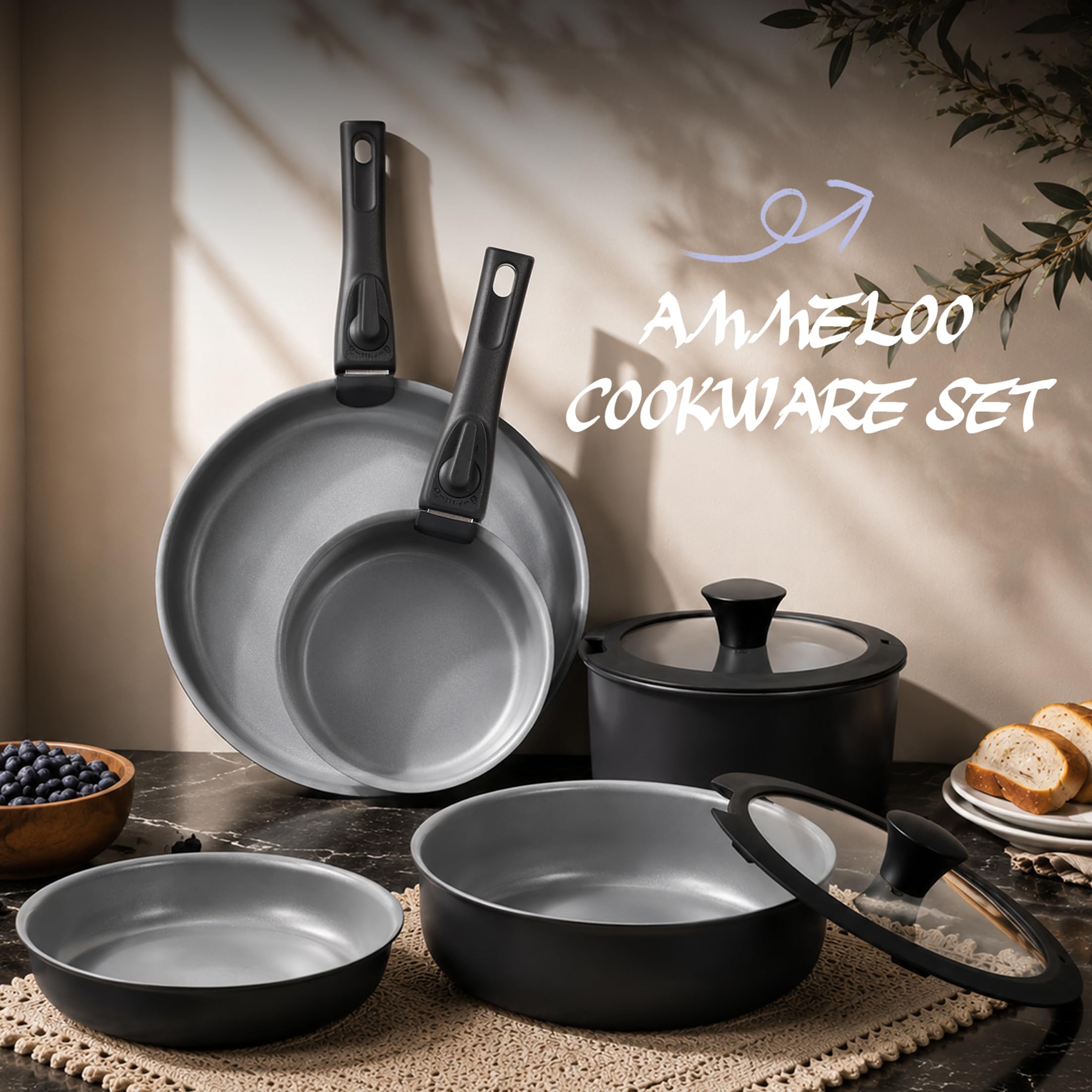 Ammeloo cooking on gas stovetop showing even heat performance