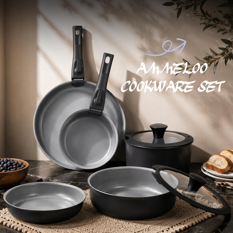 Ammeloo cooking on gas stovetop showing even heat performance