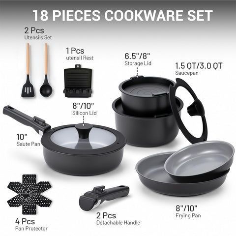 Ammeloo cookware in oven without handle enabling oven use