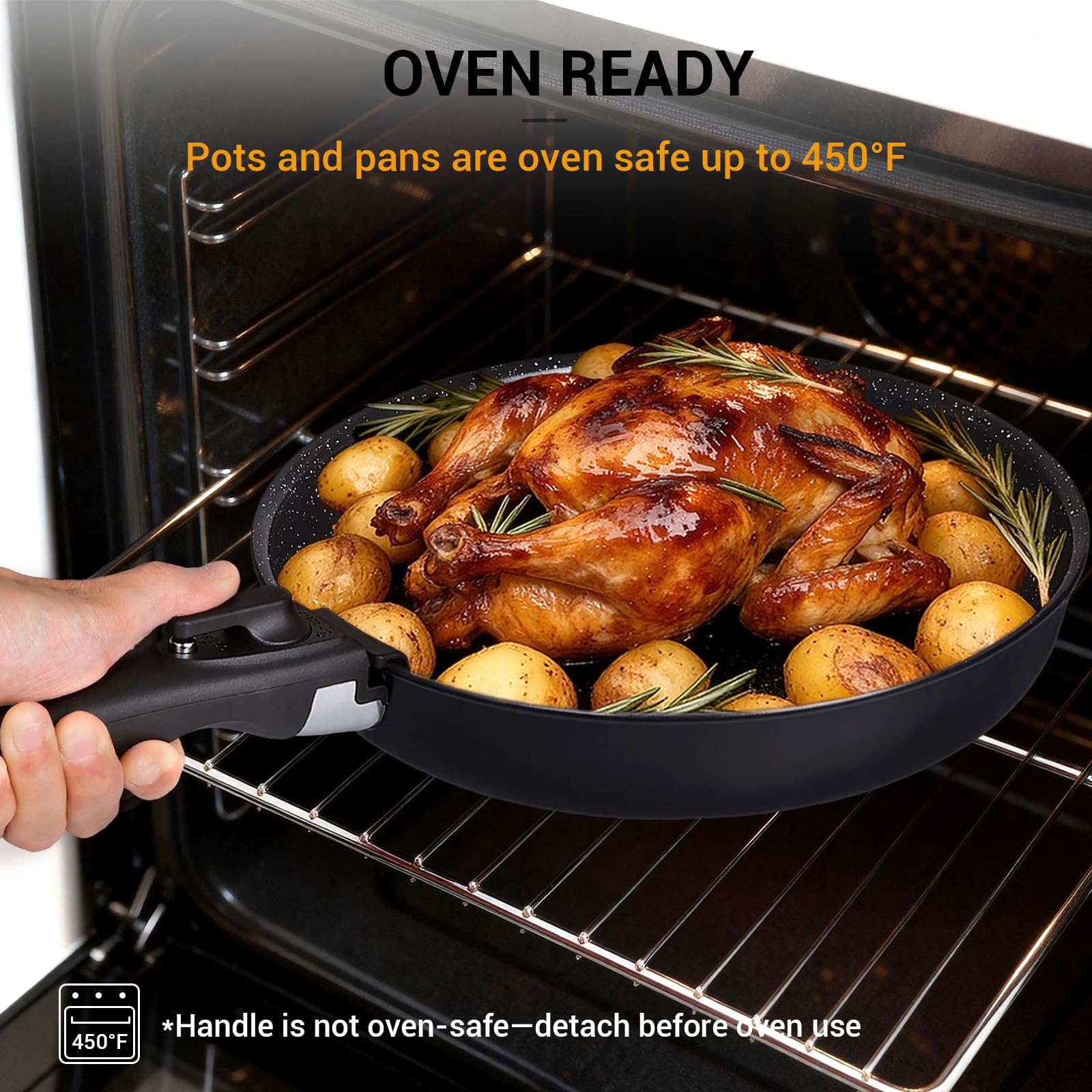 Ammeloo saucepan next to common items showing scale and portability benefit