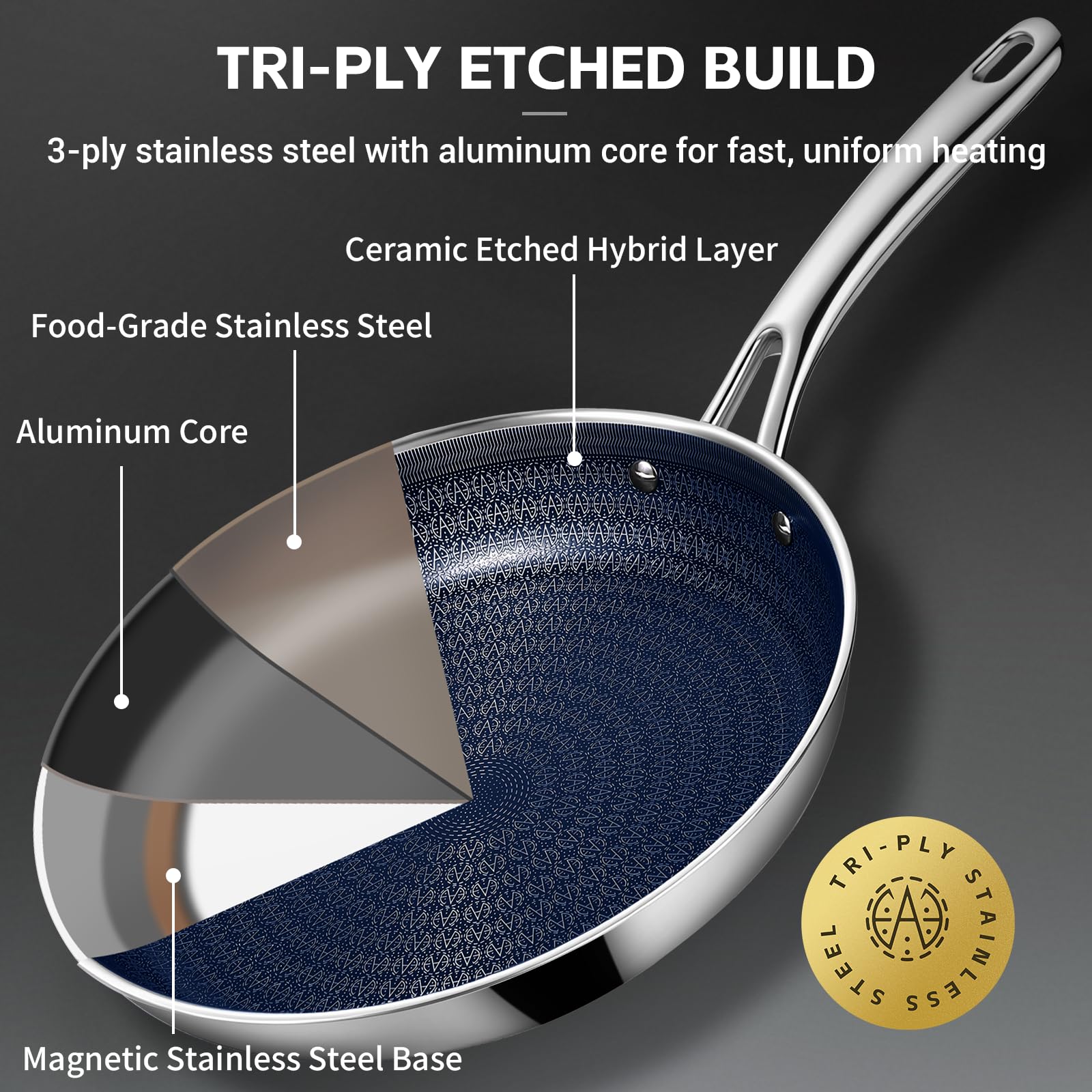 Ammeloo pans next to measuring cup and spoon showing real-world size comparison