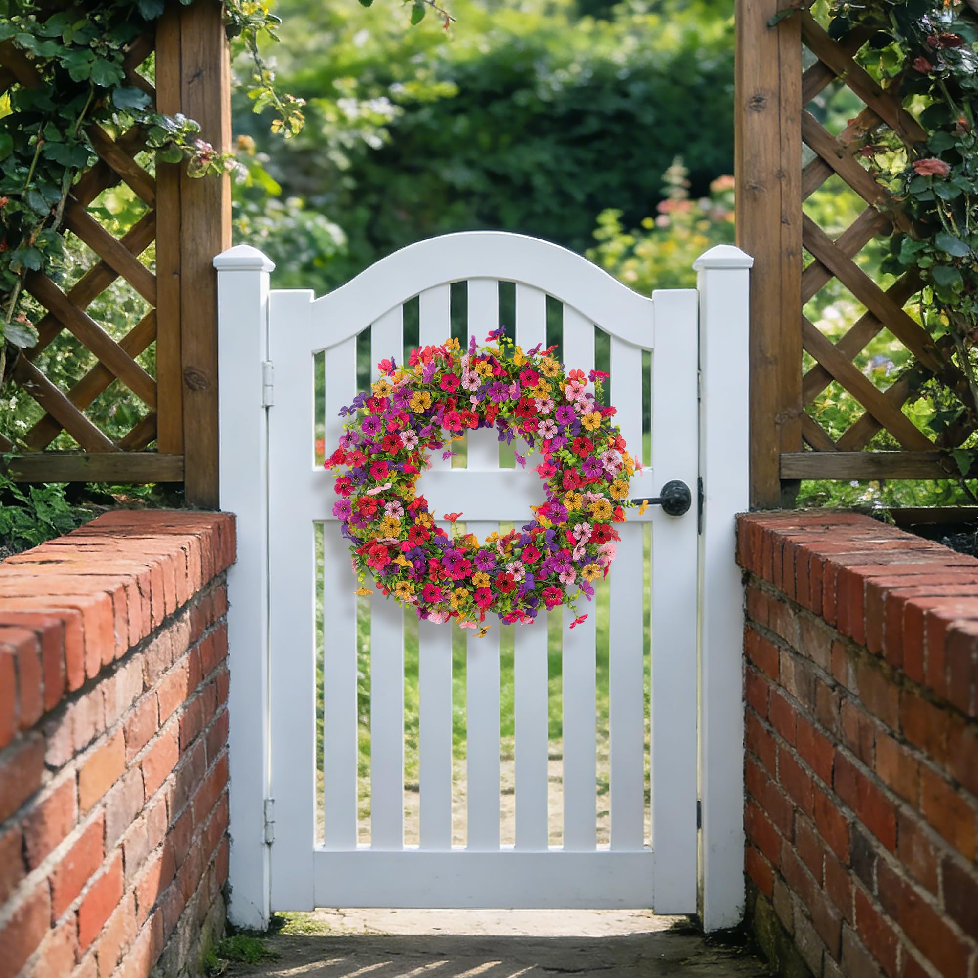 Ammyoo garland draped over mantel adding low-maintenance seasonal style
