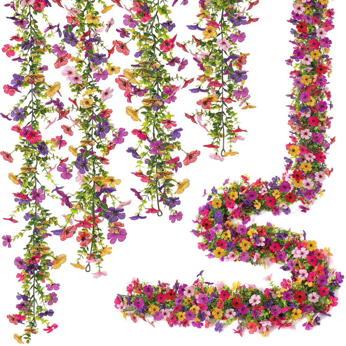 Ammyoo front view of four-pack garlands ready to hang, enhances décor instantly