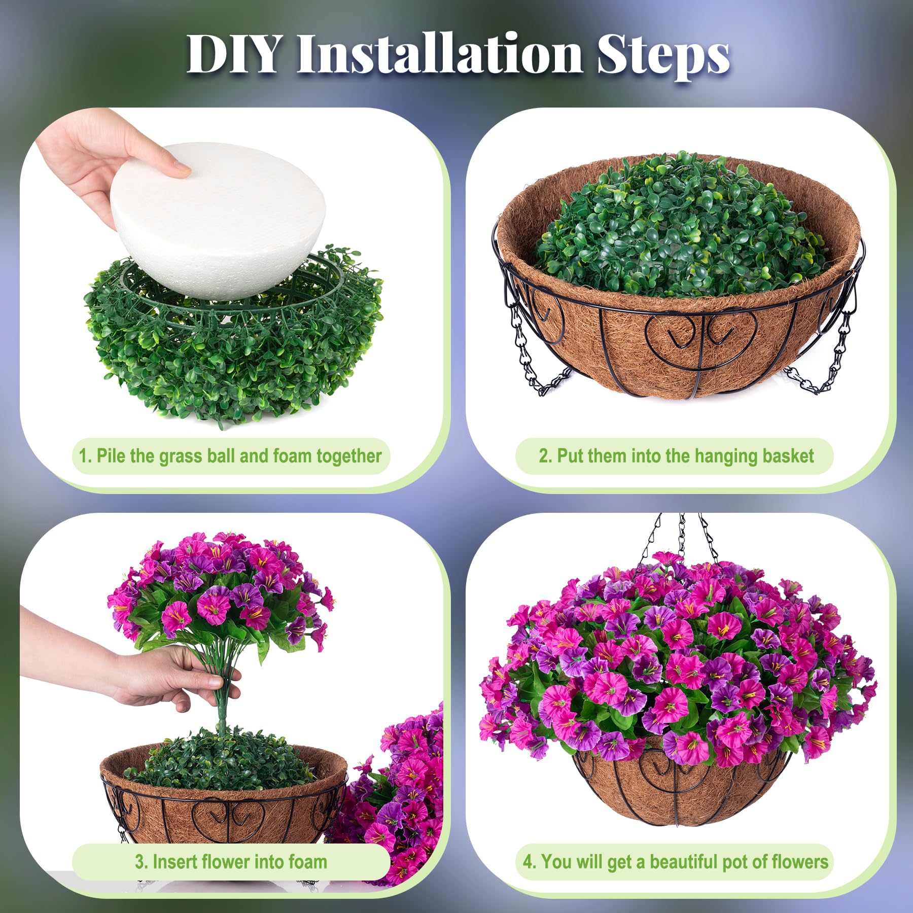 Ammyoo hanging basket in use on porch rail adding instant color