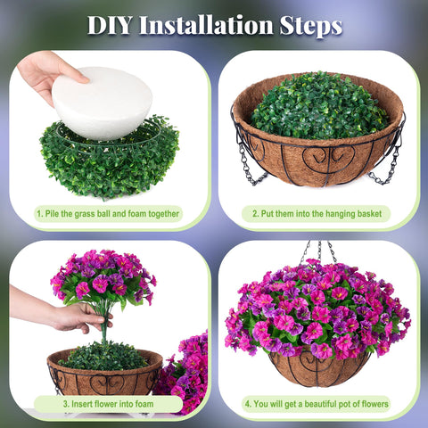 Ammyoo hanging basket in use on porch rail adding instant color