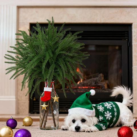 Ammyoo porch garland using stems showing weather-resistant outdoor benefit