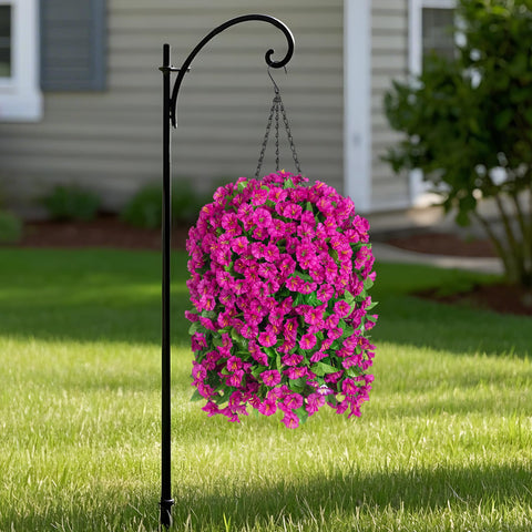 Ammyoo patio lifestyle display showing hanging basket adding seasonal charm