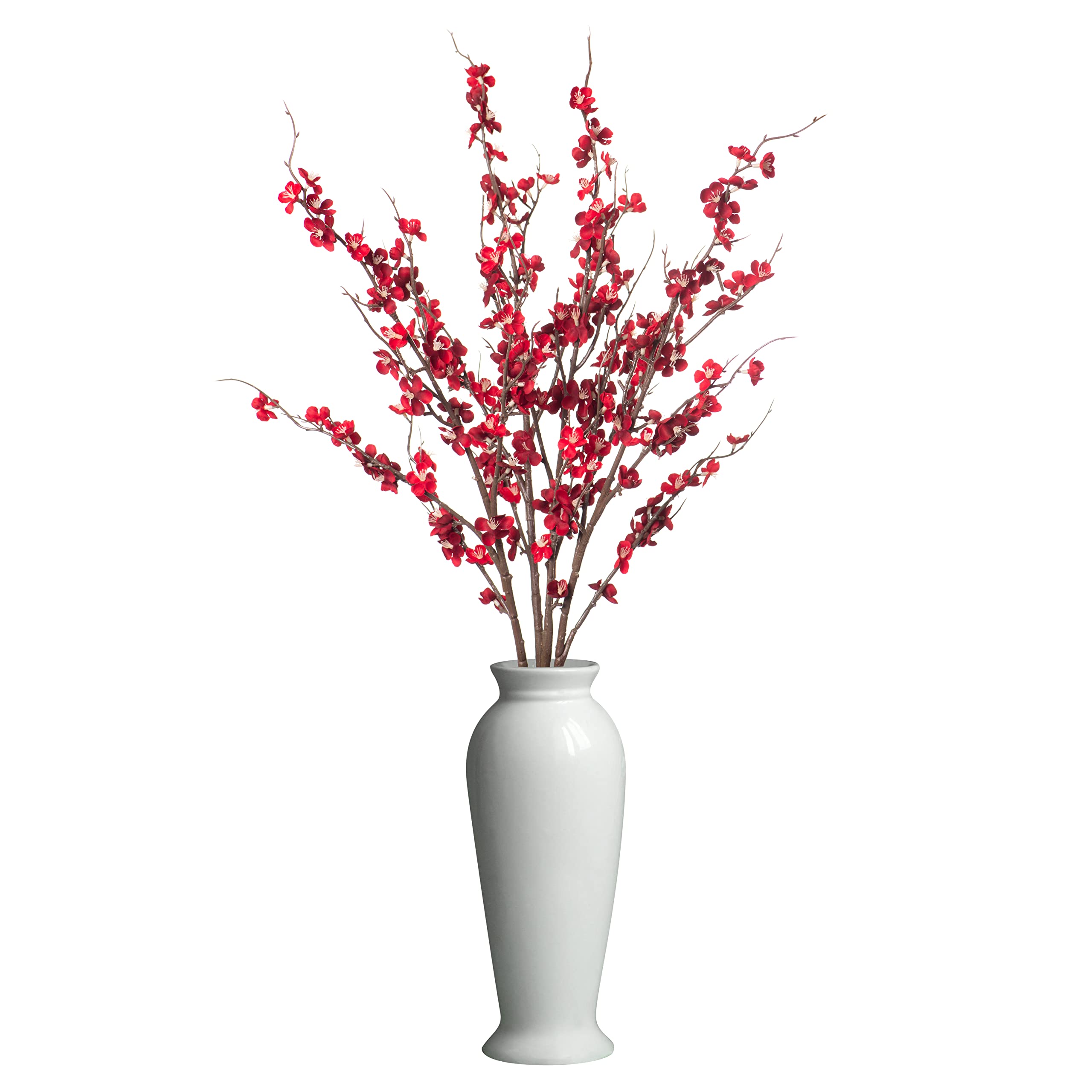 Ammyoo bedroom nightstand decor with cherry branches providing seasonal warmth