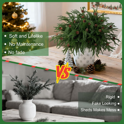 Ammyoo stems arranged in a vase creating instant holiday centerpiece
