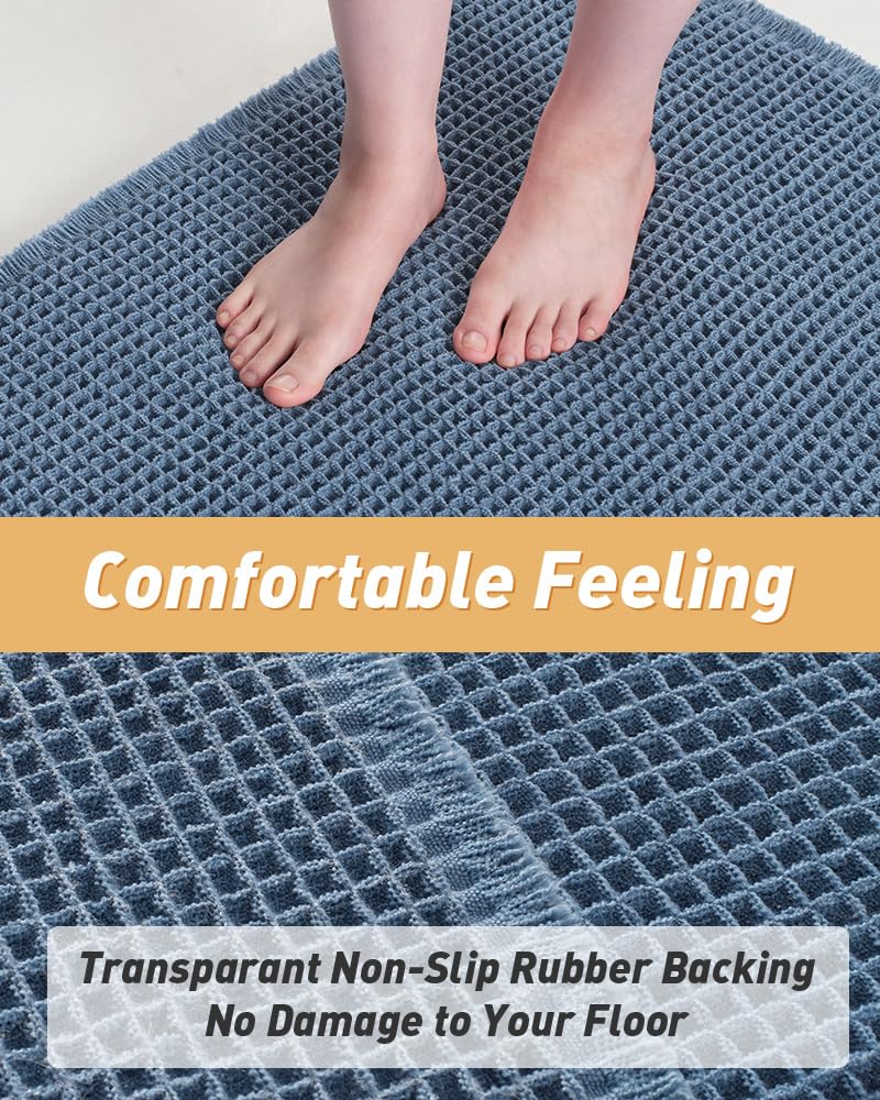 AMOAMI clear rubber backing detail showing non-slip grip for safer footing