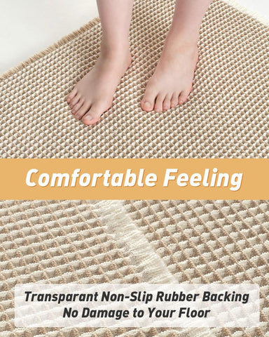 AMOAMI clear rubber backing detail showing secure grip for safety benefit