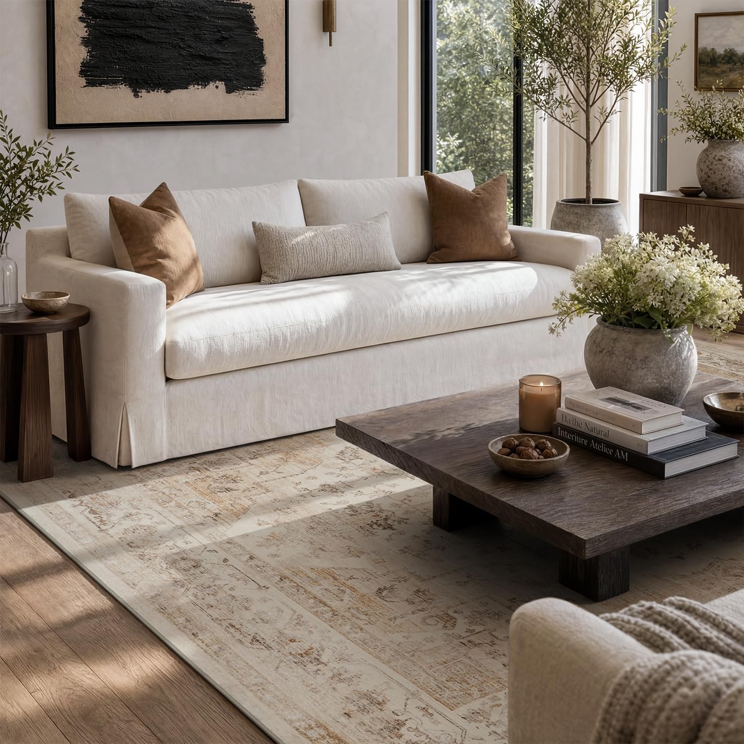 AMOAMI styled in living room offering warmth and noise reduction benefits