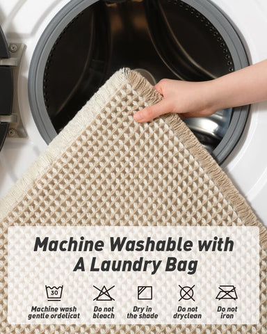 AMOAMI mat beside toilet illustrating 24x36 size coverage benefit