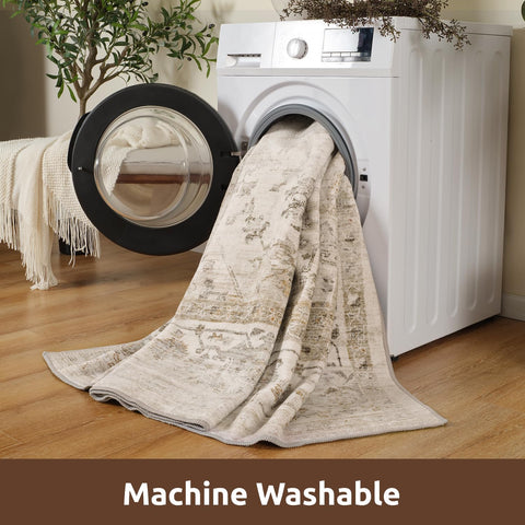 AMOAMI care label displaying machine-washable instructions for easy cleaning