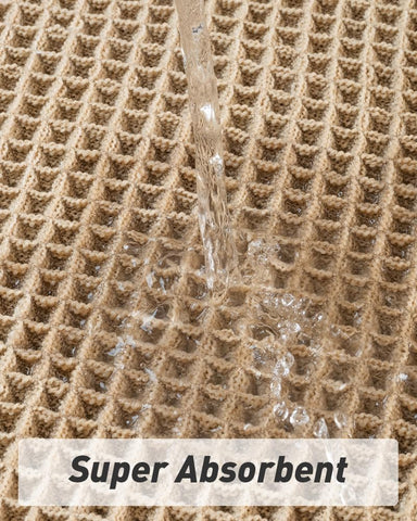 AMOAMI close-up of waffle texture highlighting absorbent double-layer construction