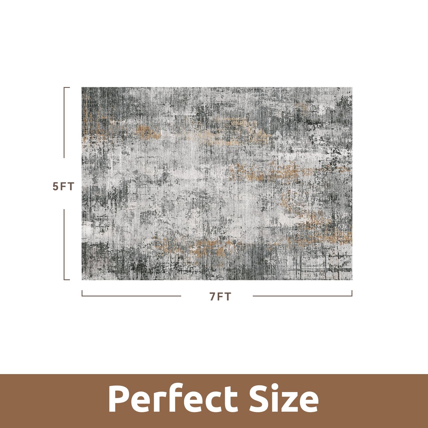 AMOAMI rug folded for washing indicating easy machine-clean care