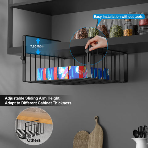 AmonHouseware close-up of hand-twist screw clamp with anti-slip pads for protection
