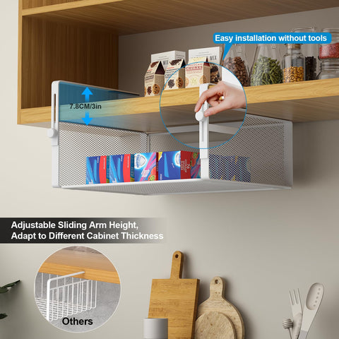 AmonHouseware close-up of hand-twist screw with anti-slip pad demonstrating easy tool-free adjustment