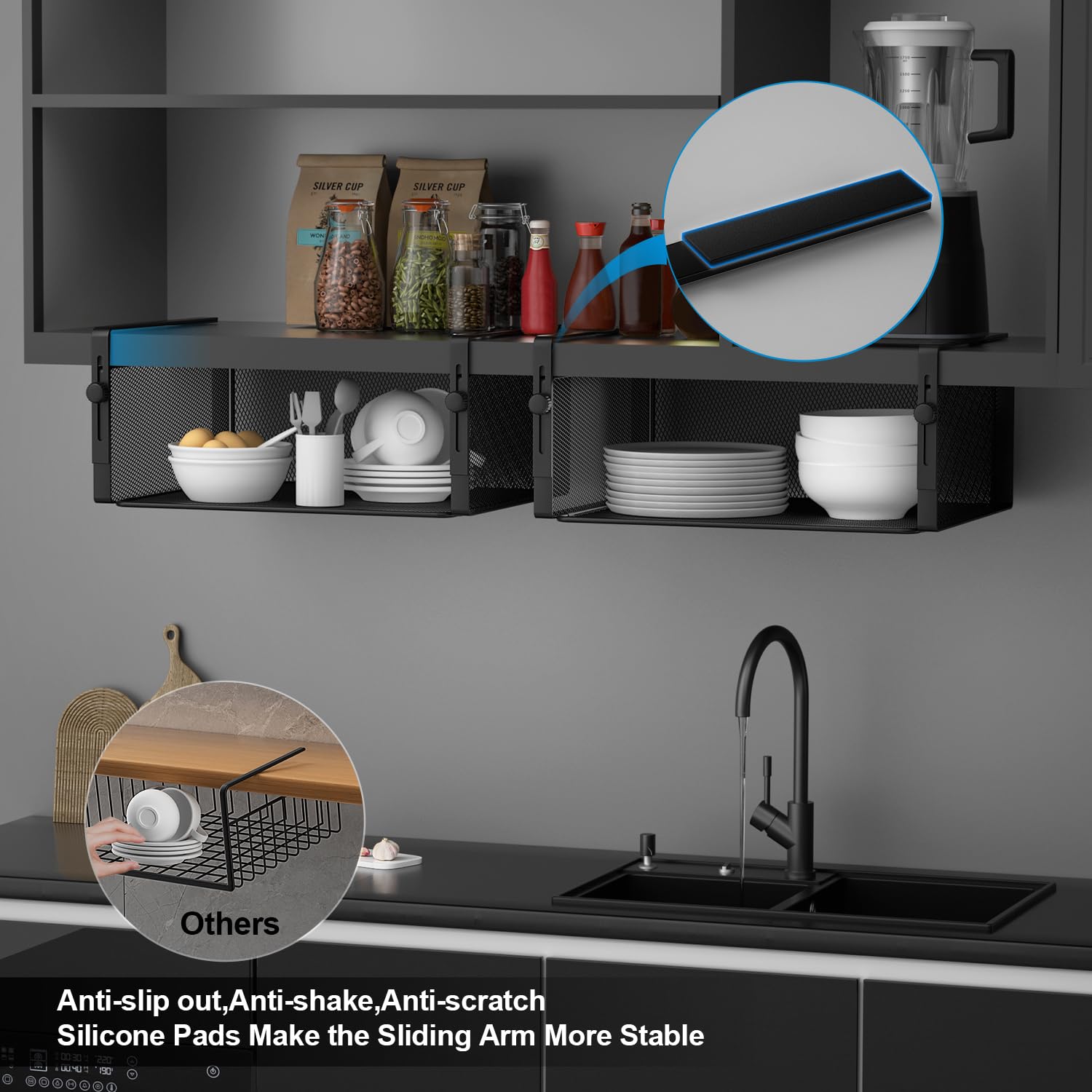 AmonHouseware basket beside ruler showing dimensions for accurate sizing
