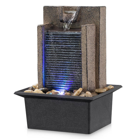AMOOTEK fountain front view showing calm design and easy setup