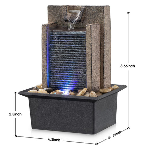 AMOOTEK LED illumination glowing under rocks for soothing ambiance