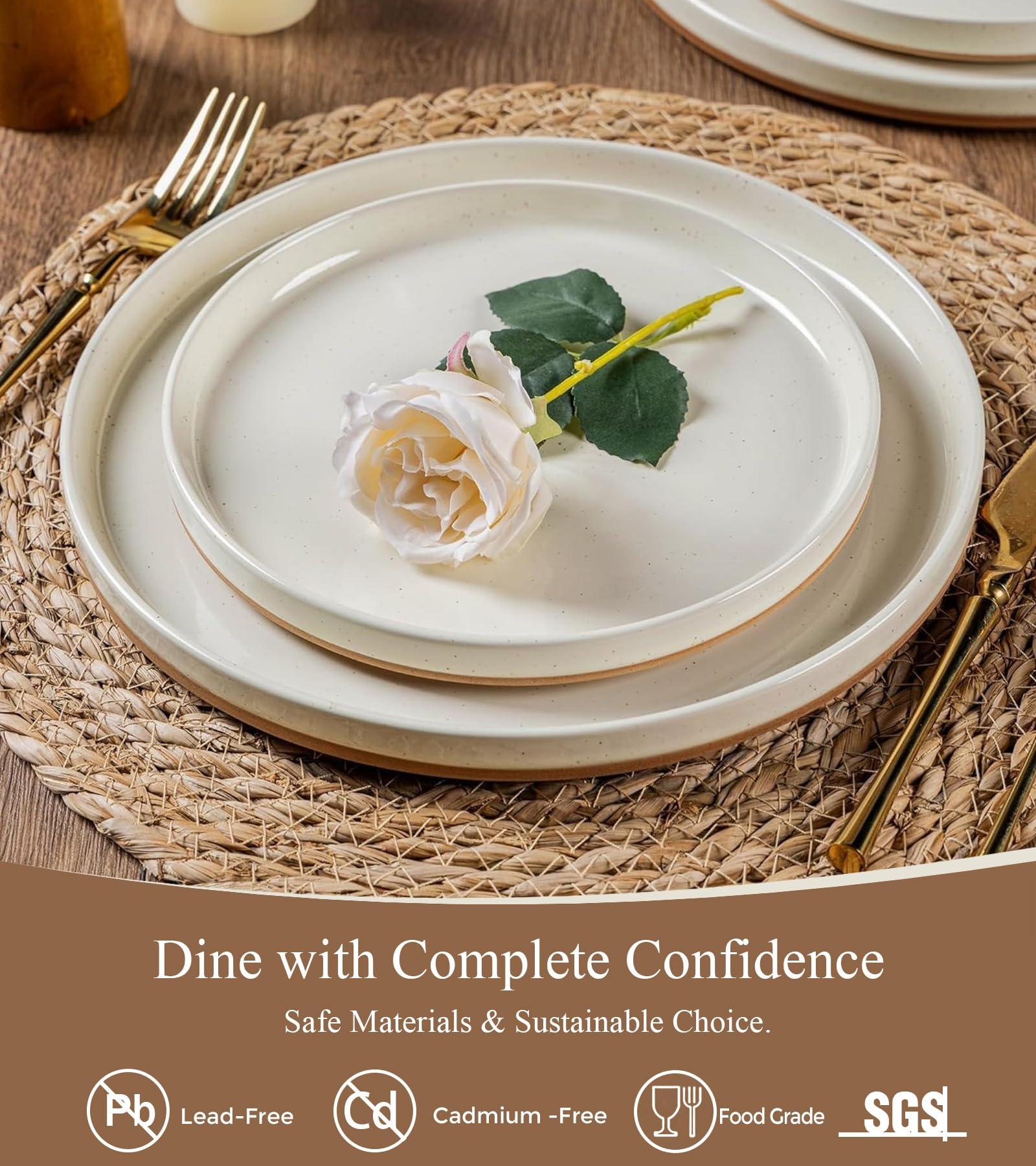 AmorArc close-up of dinner plate glaze spiral showing textured finish and visual appeal