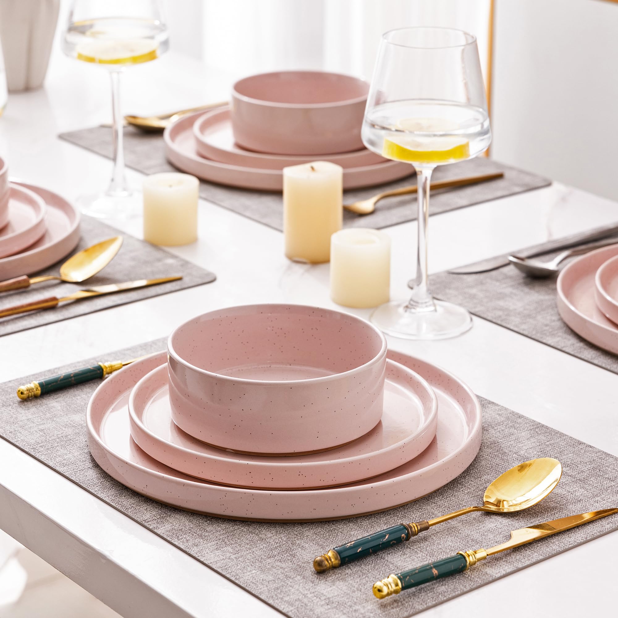 AmorArc plates arranged in kitchen, conveys everyday stylish dining benefit