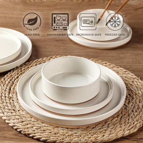 AmorArc stacked salad plates demonstrating compact storage and space-saving benefit