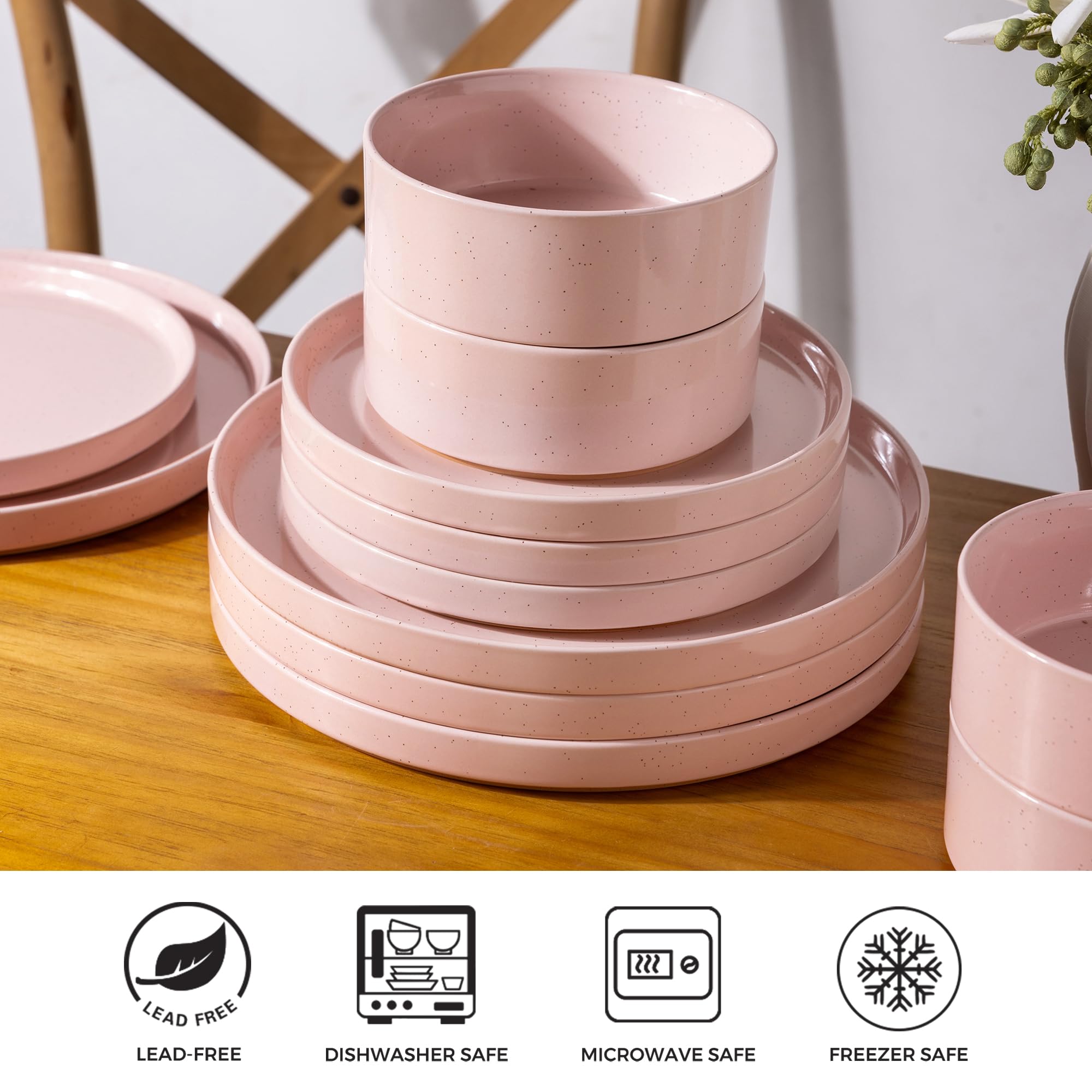 AmorArc unglazed terracotta base close-up, emphasizes natural finish benefit