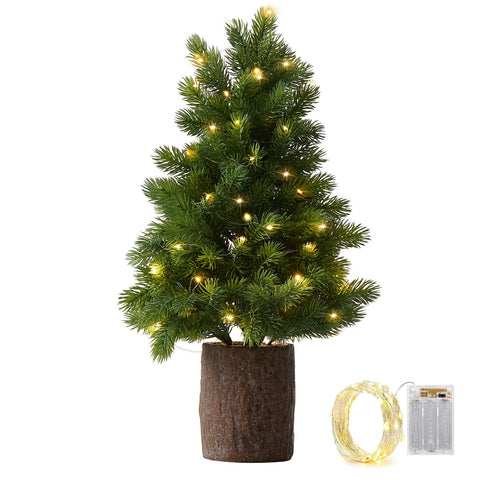 Amore Florals front view tabletop tree showing full shape and cozy benefit