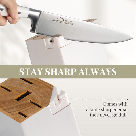 Amorston ergonomic handle close-up highlighting secure comfortable grip