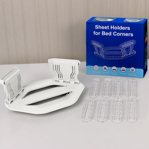 AMOVO four clips laid flat showing complete set ready for every corner