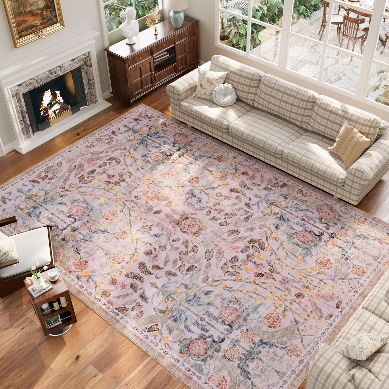 AMTOVO closeup of floral print showing vibrant fade-resistant color detail