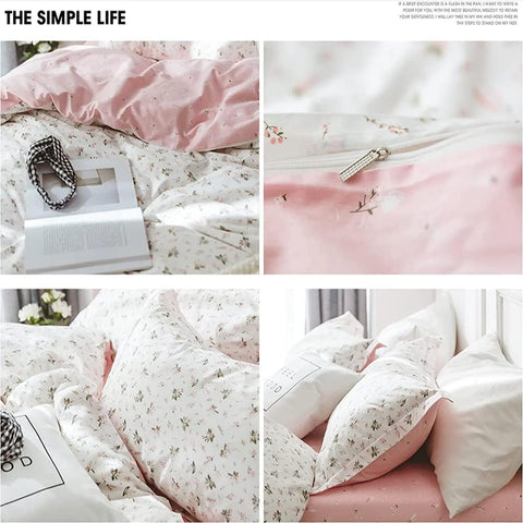 AMWAN reverse side of duvet cover showing alternate floral design