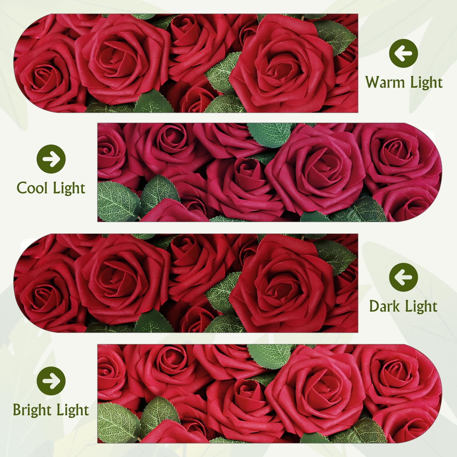 AmyHomie holiday wreath with dark red roses adding elegant, festive decoration