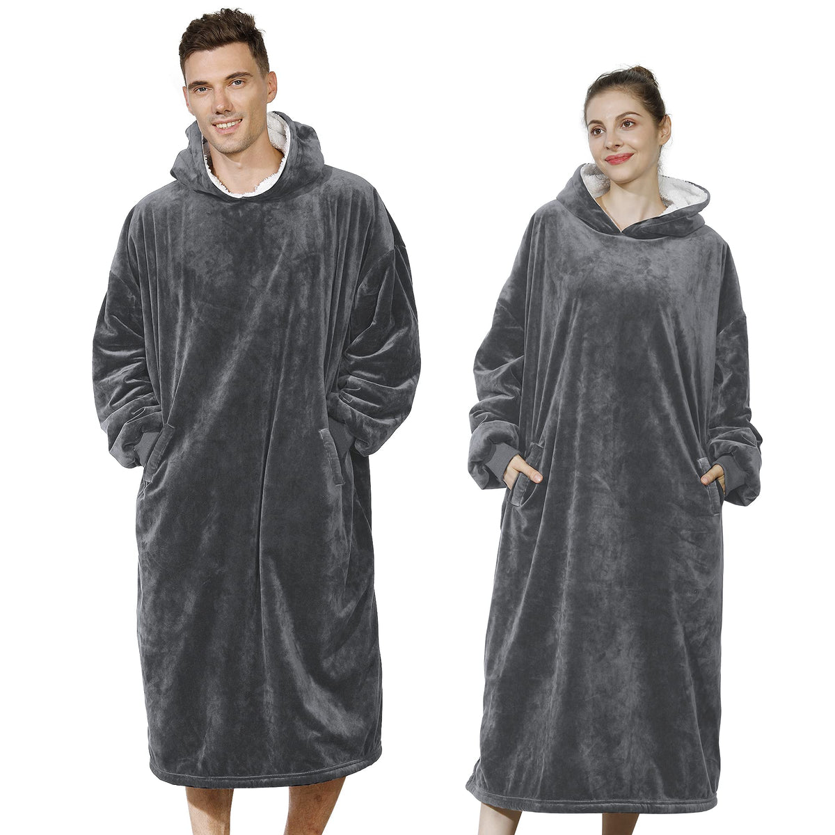AmyHomie front view showing oversized fit and cozy look
