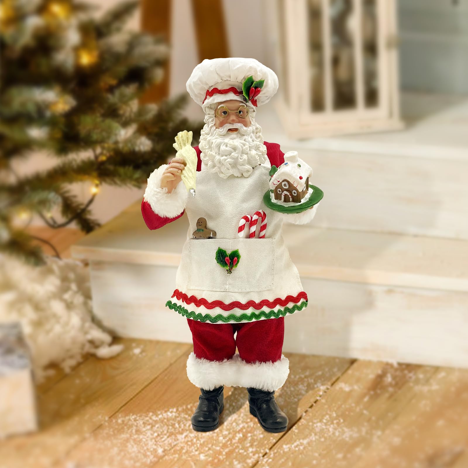 Amyoxu Chef Santa in kitchen display showing holiday baking-inspired styling