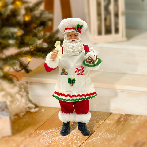 Amyoxu Chef Santa in kitchen display showing holiday baking-inspired styling