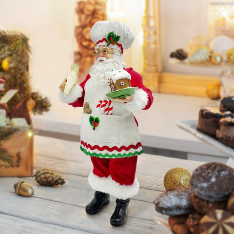 Amyoxu Chef Santa scale comparison on mantel showing ideal display size