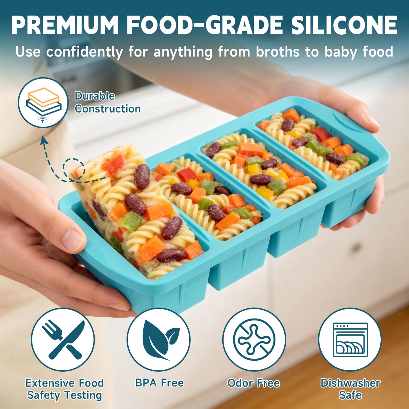 Amz Jet baked loaf in tray showing oven-safe silicone use without lid benefit