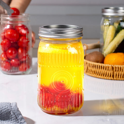 Amzcku jars styled in kitchen display, attractive for gifting and tabletop use
