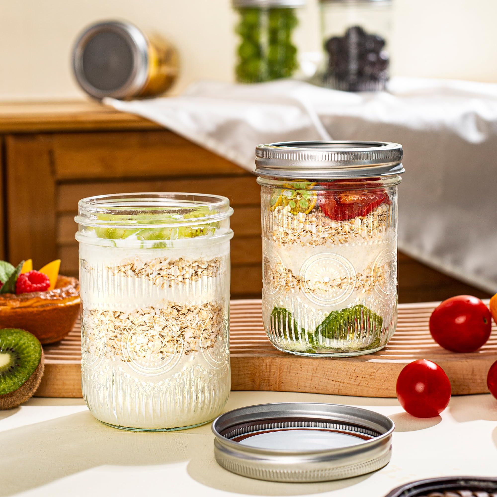 Amzcku jars used as table centerpiece showing stylish event decor benefit