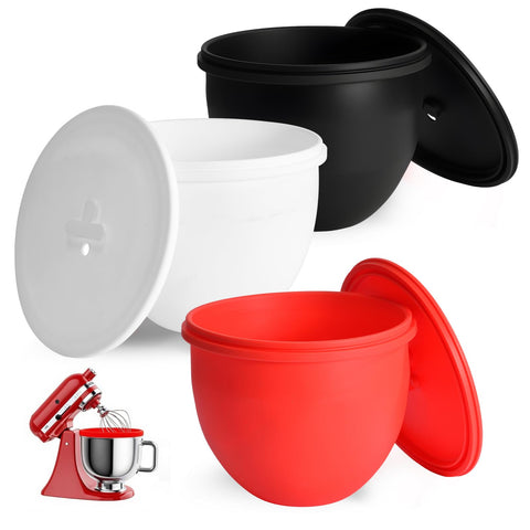 ANABIUP front view of three 5qt liners and lids showing complete set and convenience