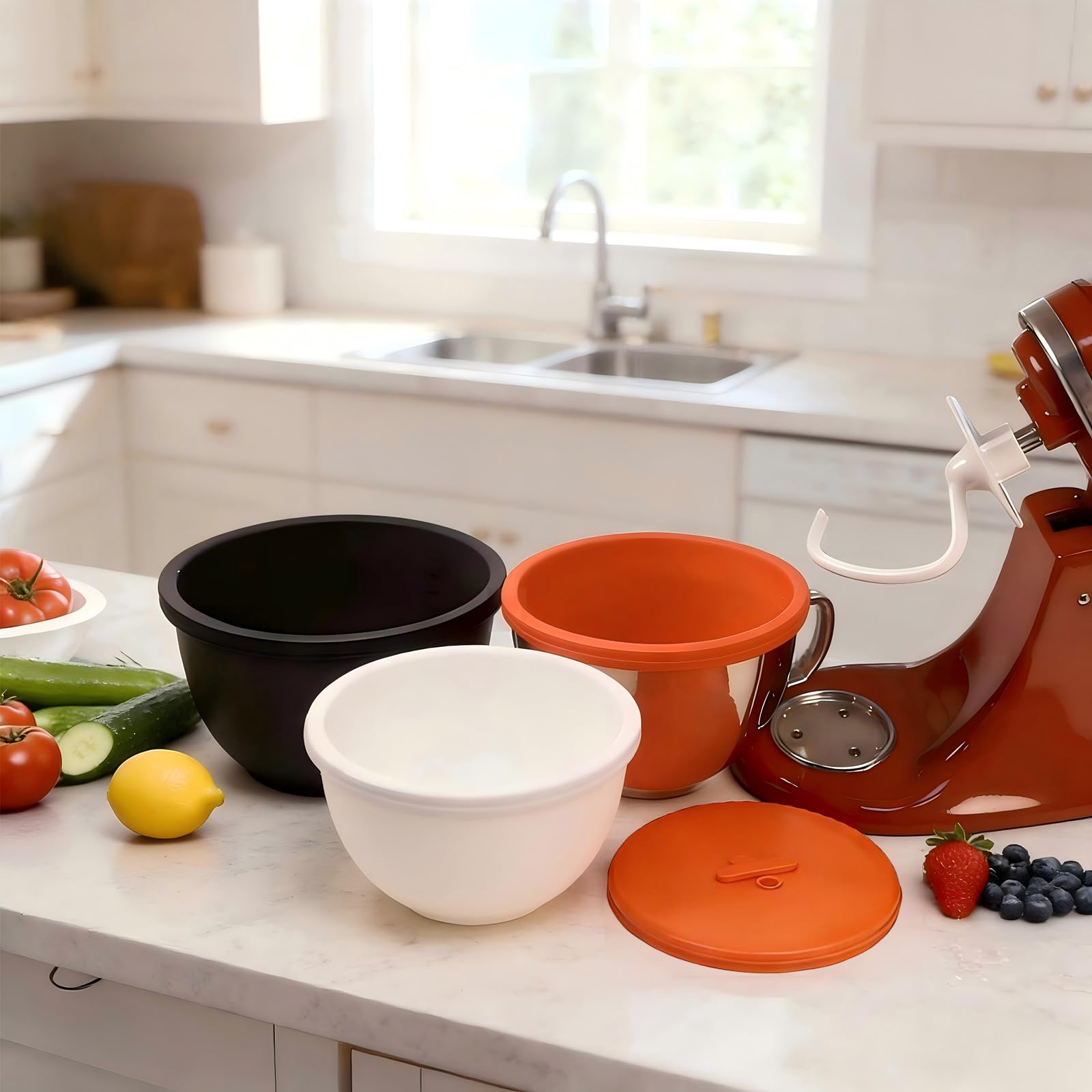 ANABIUP in-use on kitchen counter showing streamlined prep and tidy storage