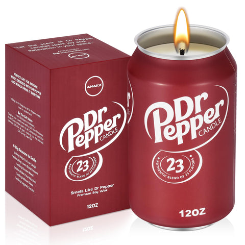 Anakz front tin showing Doctor Pepper candle label and nostalgic appeal