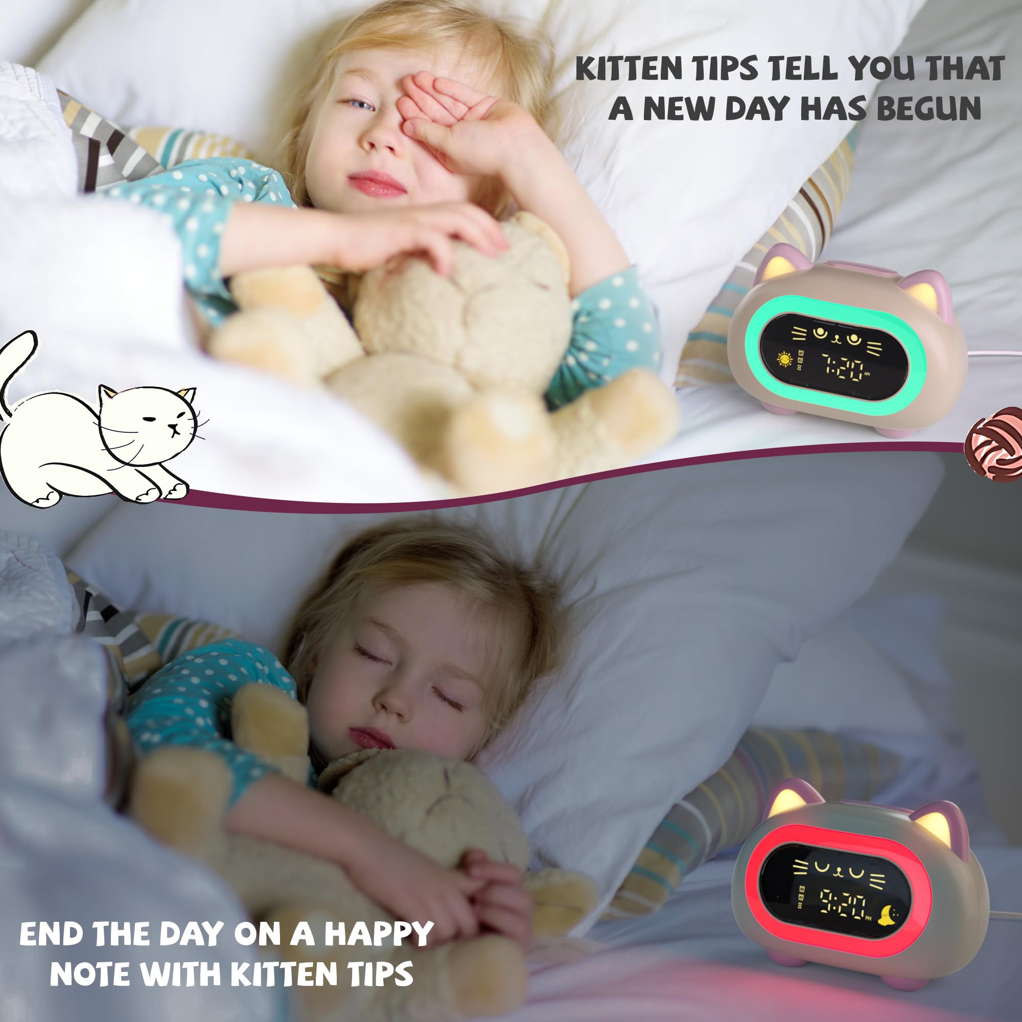 ANALOI closeup of eye icons demonstrating clear sleep training cue