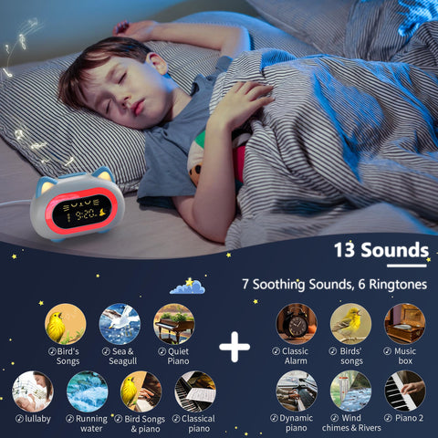 ANALOI clock top snooze button highlighted for quick extra sleep