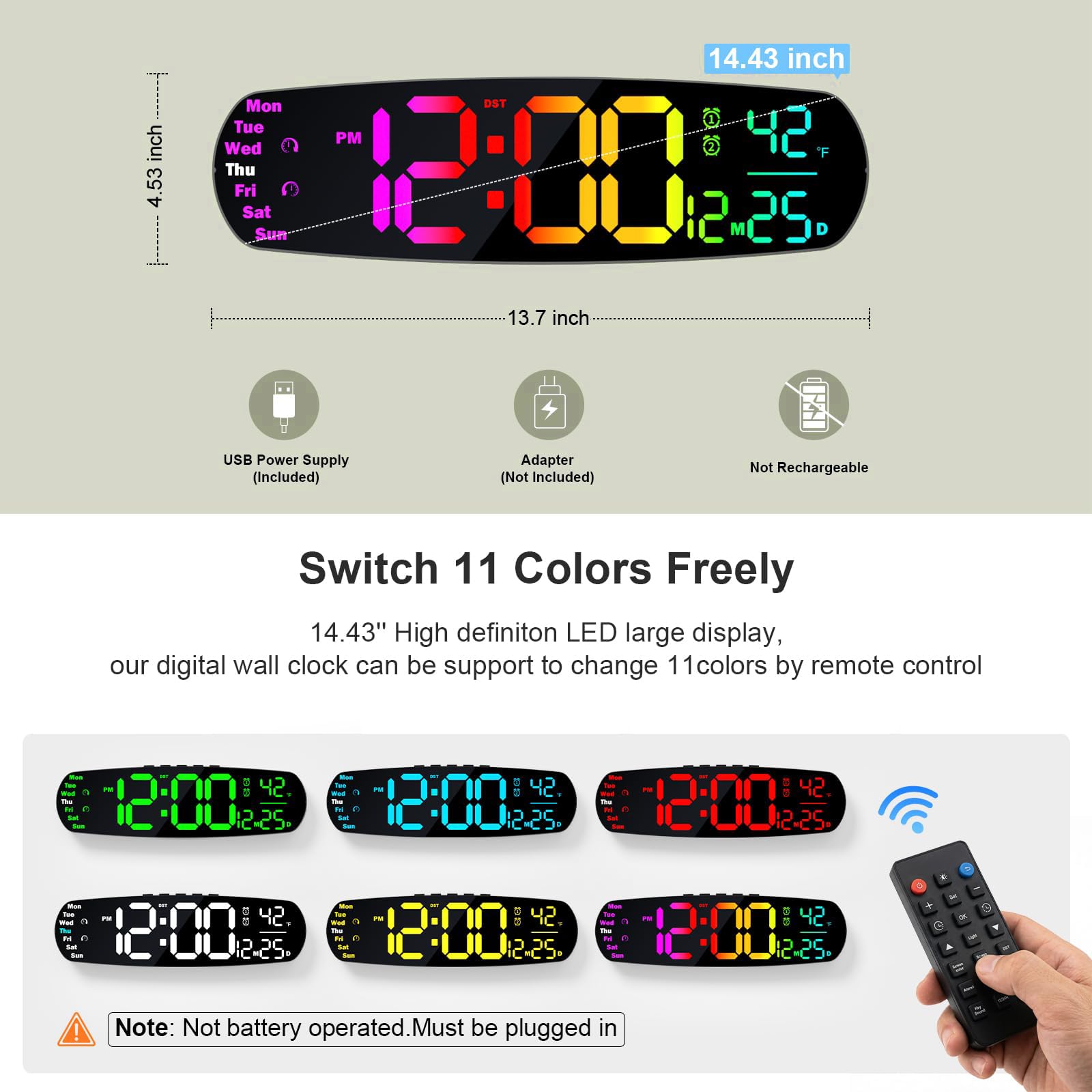 ANALOI close-up of bold digits highlighting clarity and easy time checking