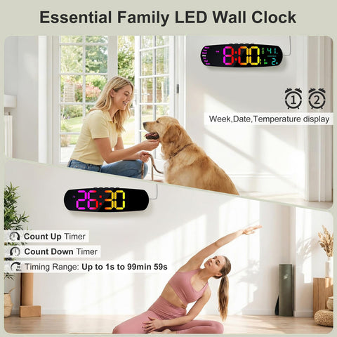 ANALOI display with RGB nightlight options creating a calming bedroom ambiance