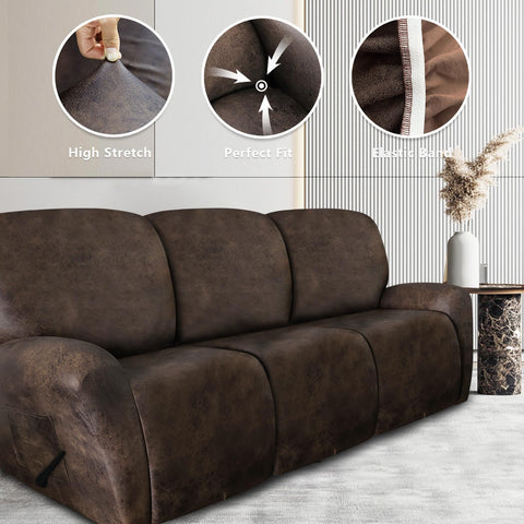 ANARACHON footrest cover installed demonstrating smooth recline protection